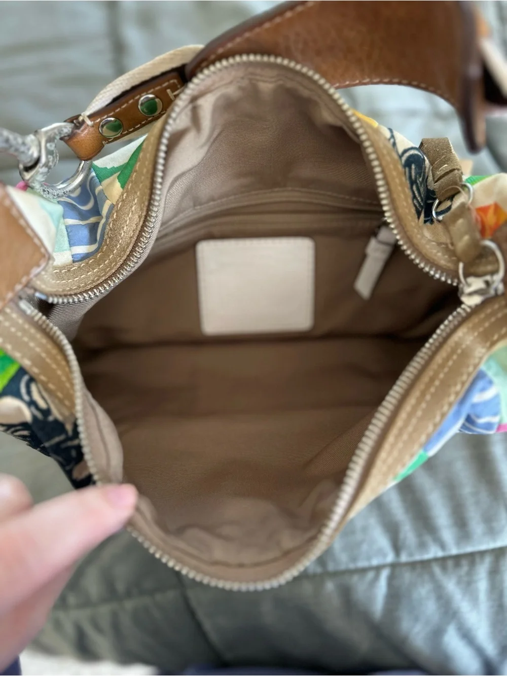 Coach bright patchwork